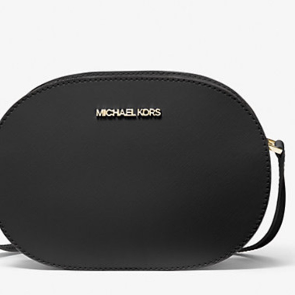 Brand New M Kors Jet Set Travel Medium Saffiano Leather Crossbody Bag